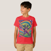 Alien Playing Baseball T-Shirt (Vorne ganz)