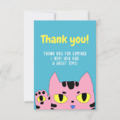 Alien Pocket Cat Dankeskarte (Vorderseite)