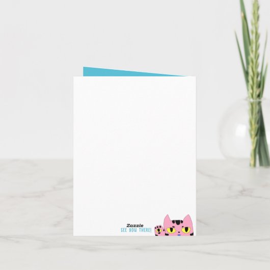 Alien Pocket Cat Einladung (Rückseite)