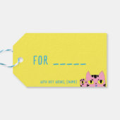 Alien Pocket Cat Geschenkanhänger (Rückseite Horizontal)