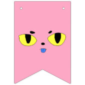Alien Pocket Cat Pink Cartoon Kitten Wimpelkette (Zweite Fahne)