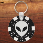 Alien Poker-Chip Schlüsselanhänger (Vorderseite)