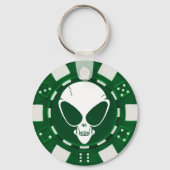 Alien Poker Chip Schlüsselanhänger (Vorderseite)