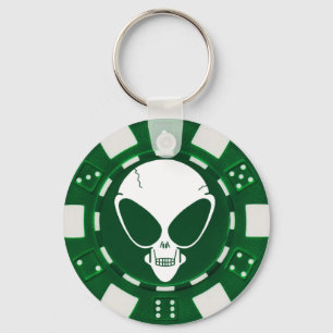 Alien Poker Chip Schlüsselanhänger