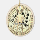 Alien Poker  Keramik Ornament (Links)