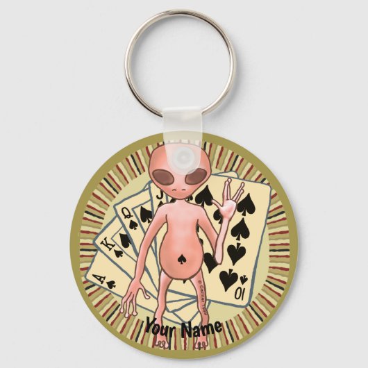 Alien Poker Schlüsselanhänger (Vorderseite)