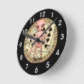 Alien-Poker-Uhr Runde Wanduhr (Winkel)