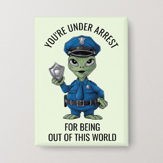 Alien Policeman Button (Vorderseite)