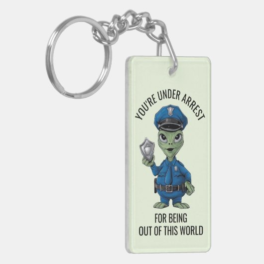 Alien Policeman Schlüsselanhänger (Vorderseite links)