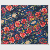 Alien Poppy Pattern Geschenkpapier (Flach)