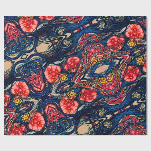 Alien Poppy Pattern Geschenkpapier (Flach)