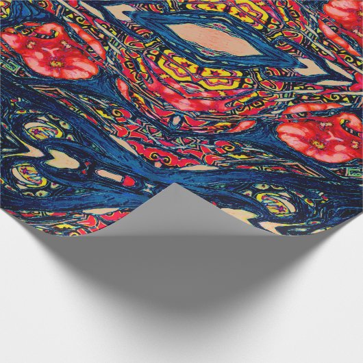 Alien Poppy Pattern Geschenkpapier (Ecke)