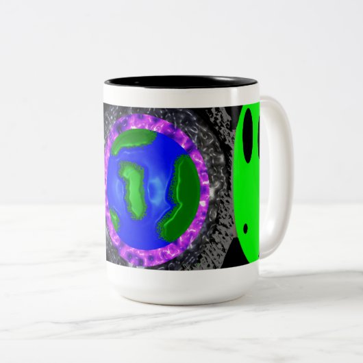 Alien Portal von Skullnskin Graphics ; Digitale Ku Zweifarbige Tasse (VorderseiteRechts)