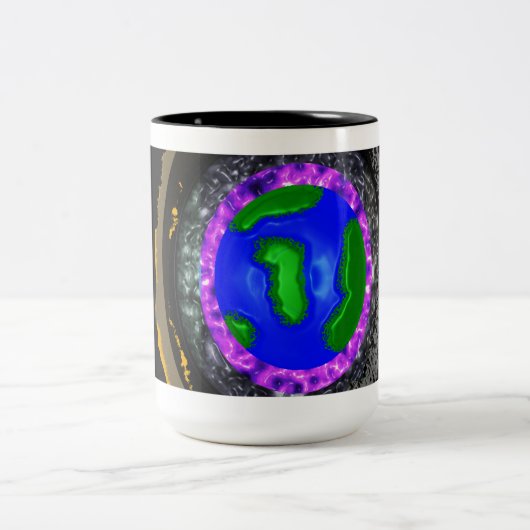 Alien Portal von Skullnskin Graphics ; Digitale Ku Zweifarbige Tasse (Mittel)