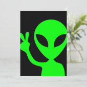 Alien Portrait Einladung (Stehend Vorderseite)
