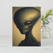 Alien Portrait Einladung (Stehend Vorderseite)