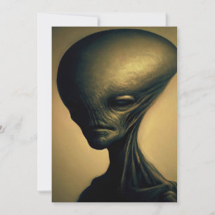 Alien Portrait Einladung