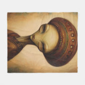 Alien Portrait Fleecedecke (Vorderseite (Horizontal))