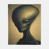 Alien Portrait Fleecedecke (Vorderseite)