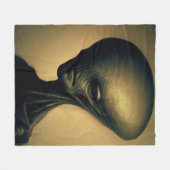 Alien Portrait Fleecedecke (Vorderseite (Horizontal))