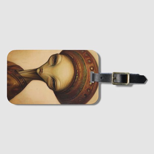 Alien Portrait Gepäckanhänger (Vorderseite (Horizontal))