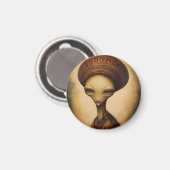 Alien Portrait Magnet (Vorderseite/Rückseite)