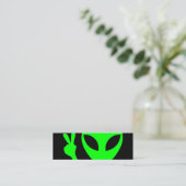 Alien Portrait Mini Visitenkarte (Stehend Vorderseite)