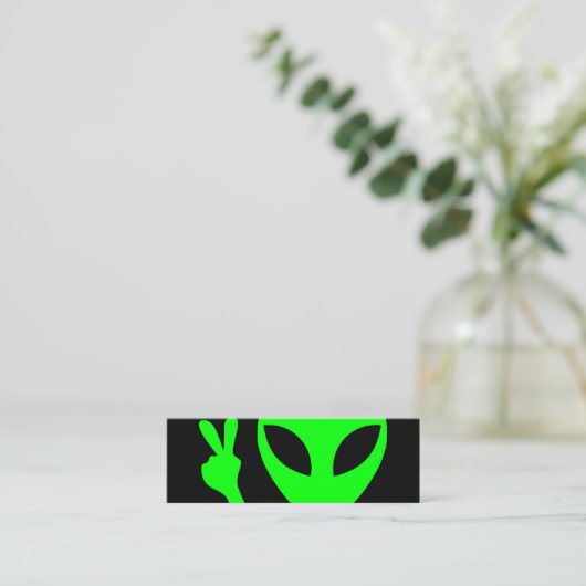 Alien Portrait Mini Visitenkarte (Stehend Vorderseite)