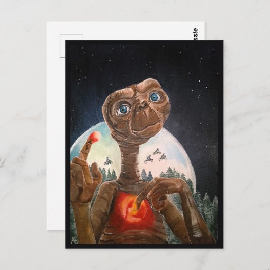 Alien Portrait Painting von Alfred Fox Collvable Postkarte (Vorne/Hinten)