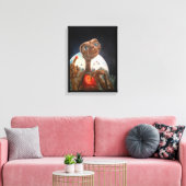 Alien Portrait Painting von Alfred Fox Leinwanddruck (Insitu (Wohnzimmer))