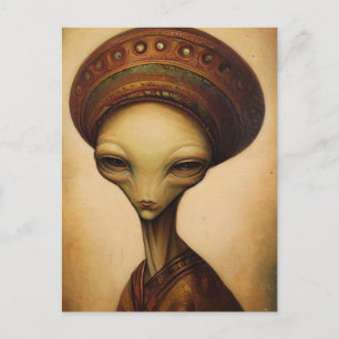Alien Portrait Postkarte