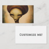 Alien Portrait Visitenkarte (Vorne/Hinten)