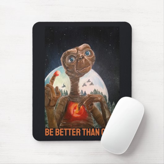 Alien-Porträtmalerei von Alfred Fox Mousepad (Mit Mouse)