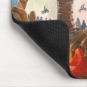 Alien-Porträtmalerei von Alfred Fox Mousepad (Ecke)