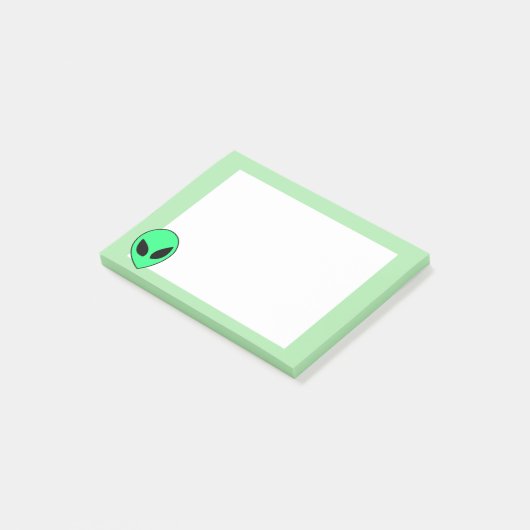 Alien Post-it Klebezettel (angewinkelt)