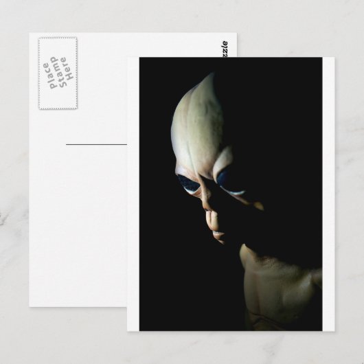 Alien Postkarte (Vorne/Hinten)