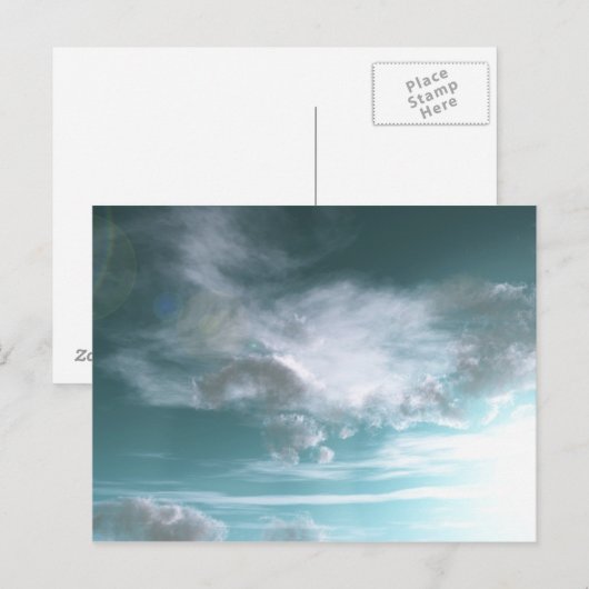 Alien Postkarte (Vorne/Hinten)