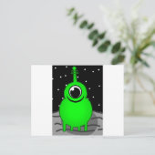 Alien Postkarte (Stehend Vorderseite)