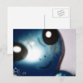 Alien Postkarte (Vorne/Hinten)