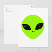 Alien postkarte (Vorne/Hinten)