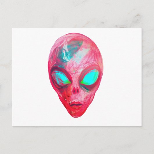 Alien Postkarte (Vorderseite)