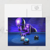 Alien Postkarte (Vorne/Hinten)