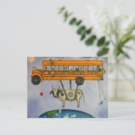 Alien Postkarte (Stehend Vorderseite)