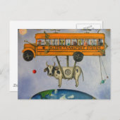 Alien Postkarte (Vorne/Hinten)