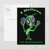 Alien Postkarte (Vorne/Hinten)