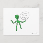 Alien Postkarte (Vorderseite)