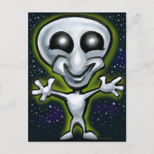 Alien Postkarte (Vorderseite)