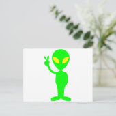 Alien Postkarte (Stehend Vorderseite)