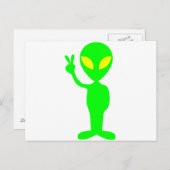 Alien Postkarte (Vorne/Hinten)