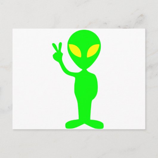 Alien Postkarte (Vorderseite)